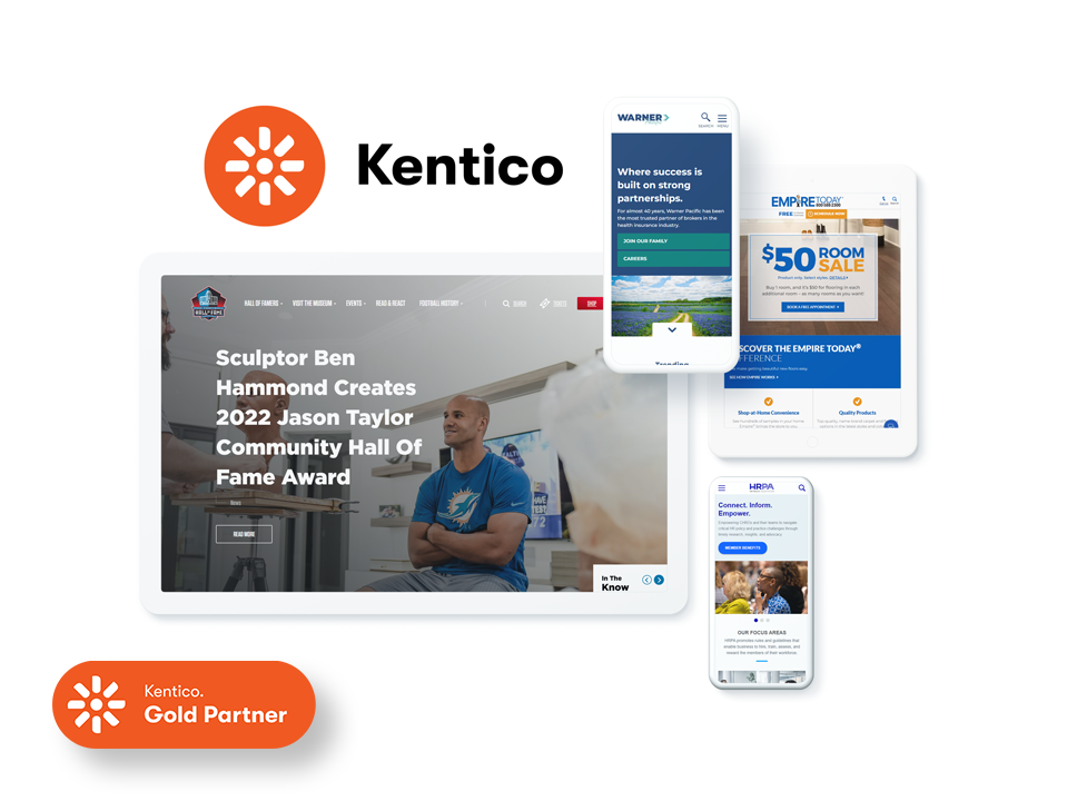 Kentico Developed Websites on Different Sized Devices