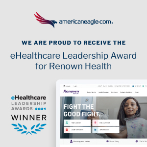screenshot of Renown website on tablet device