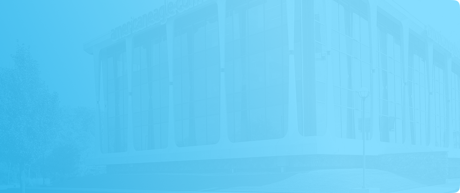 Americaneagle.com digital agency headquarters building with blue overlay