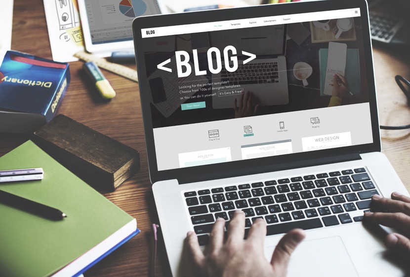 mocking up a blog on the computer