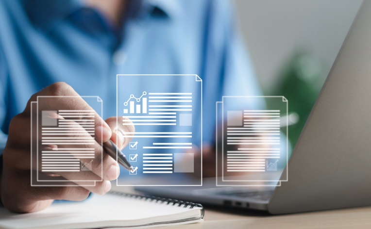 Person using laptop to analyze A/B testing strategies for improving website performance and marketing effectiveness
