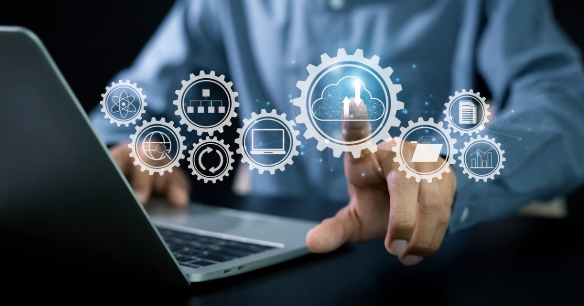 Person using a laptop, exploring data integration capabilities with Salesforce and AWS connectivity for enhanced operations