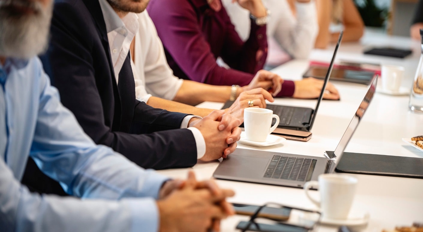 business people sitting together at the office