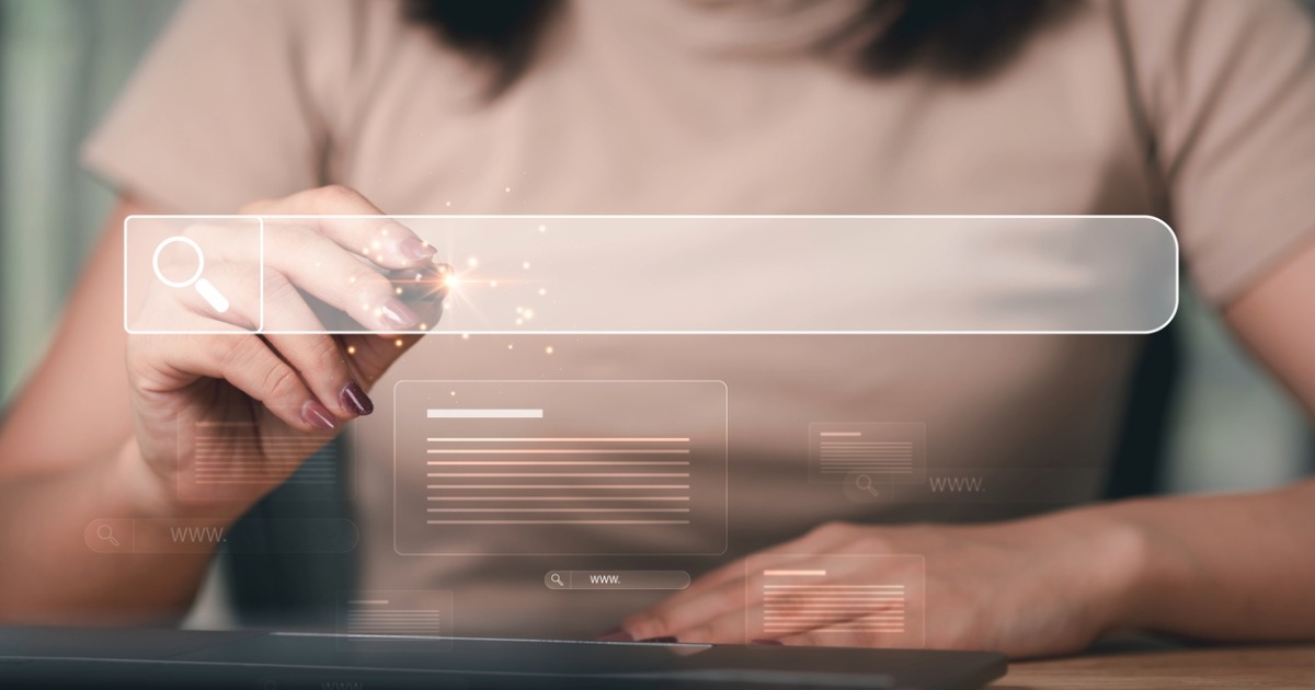 Business professional leveraging SEO strategies to improve online visibility in search engine results featured snippets