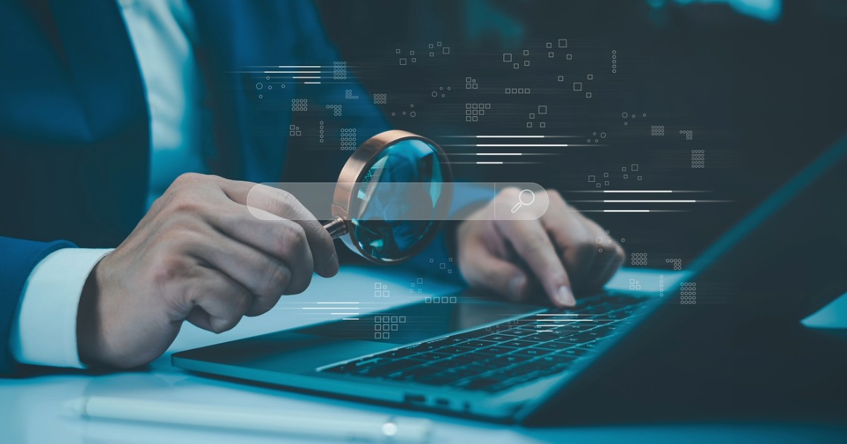Professional conducting SEO analysis and content optimization for search visibility in Google and AI-powered search results