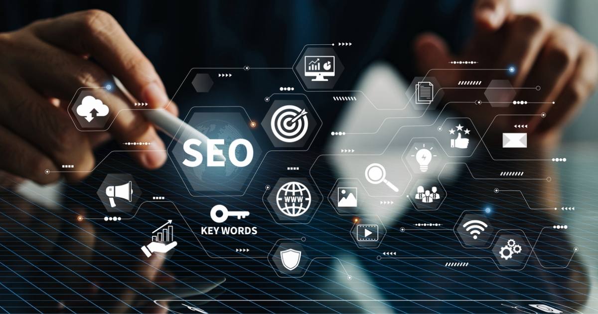 Person leveraging SEO strategies and internal linking audit tools and features for SEO analytics, search, and optimization