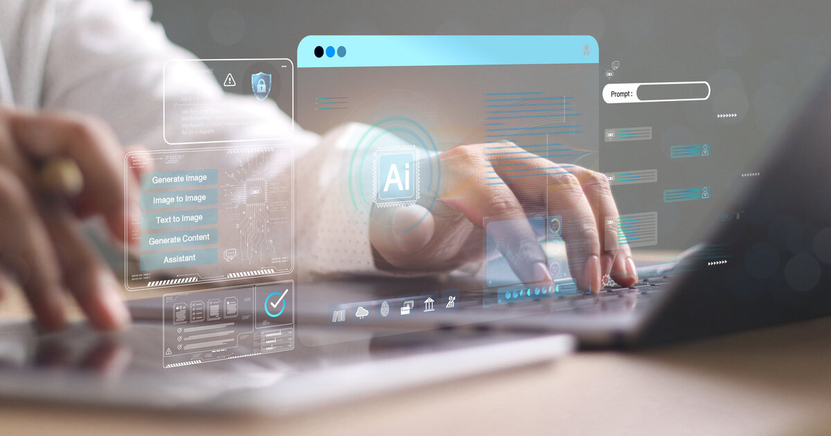 What is Programmatic SEO Laptop with AI content generation and prompt interfaces, representing programmatic SEO, automation, and AI workflows.