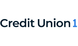 Logo of Credit Union 1, indicating financial success with website company services