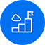 Icon of accelerated business growth with professional hosting managed services solutions