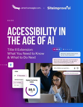 Accessibility in the Age of AI guide from Americaneagle.com and Siteimprove on ADA Title II readiness and digital inclusion