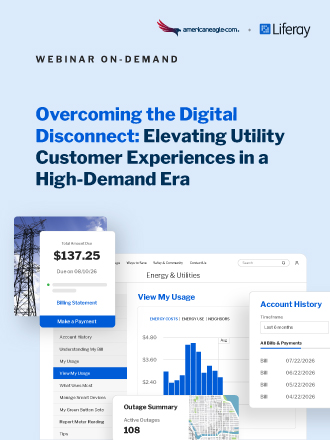 Americaneagle.com and Liferay webinar on elevating utility customer experiences with modern digital portals