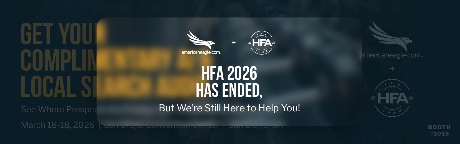 Americaneagle.com offering local search expertise and digital marketing strategies for 2026 HFA attendees.