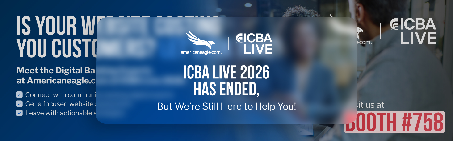 Americaneagle.com experts offering website assessments and digital banking strategies for 2026 ICBA Live attendees