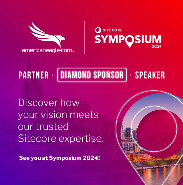 Sitecore Symposium 2024 event sponsor, indicating business success with Sitecore partner agency web development services