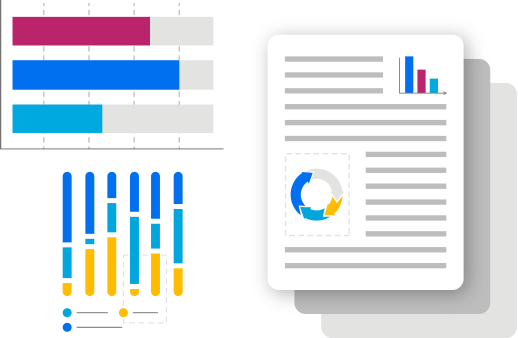 graphic showcasing business success with analytics and reporting agency services