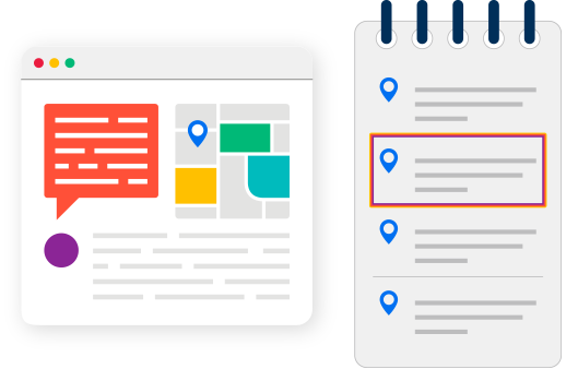 graphic of local listings and citations, representing business success with local seo agency services