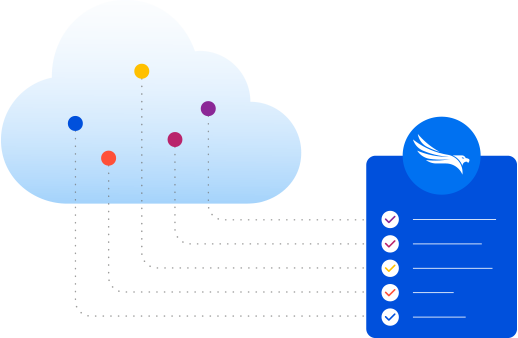 Graphic of migration, consulting, infrastructure development and management, optimization, and devops services for the cloud