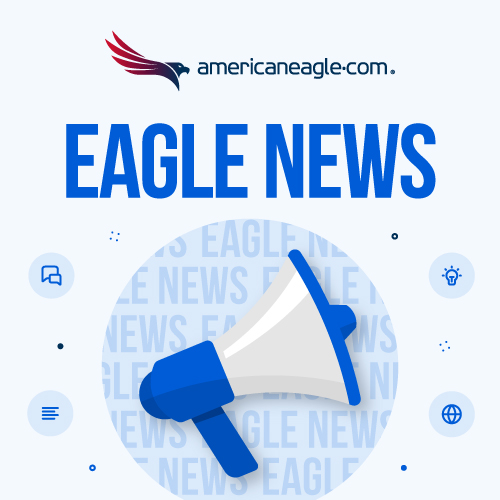 Graphic for Americaneagle.com Eagle News, highlighting business success stories in the digital space