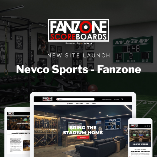 Nevco Sports launches Fanzone website featuring custom scoreboards and fan experiences, signifying successful web development