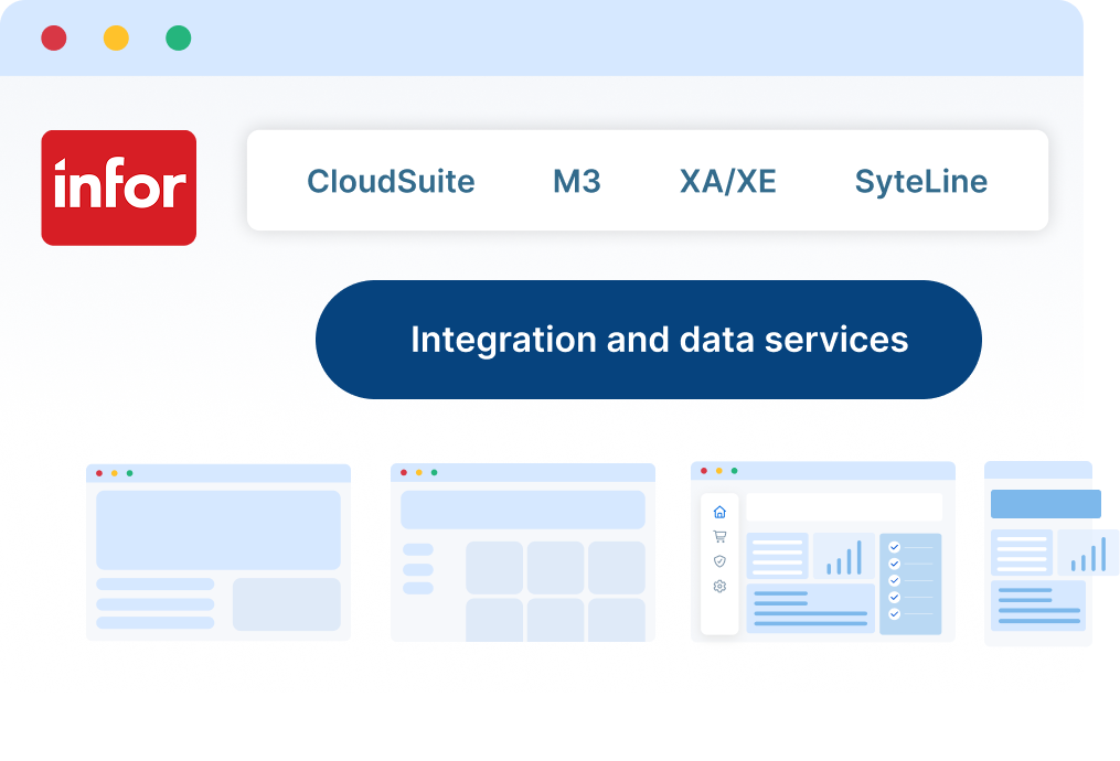 Infor platform expertise across CloudSuite, M3, XA/XE and SyteLine with integration and data services for business workflows