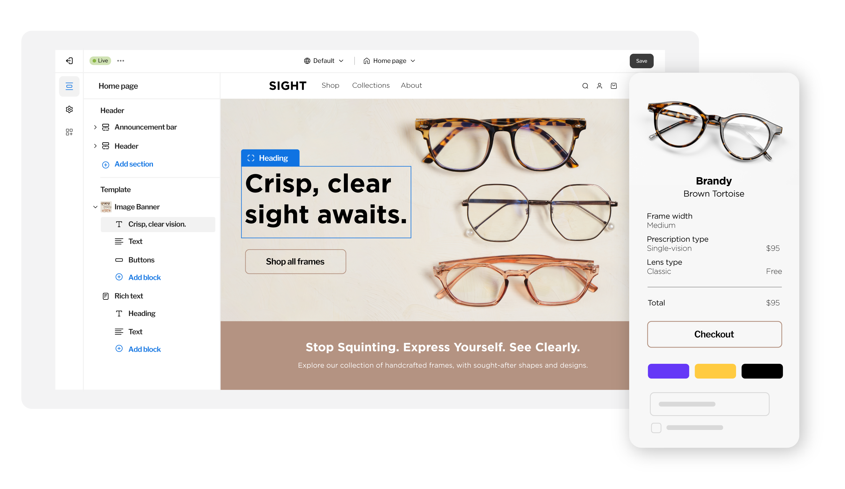 Modern ecommerce website design displayed on device, highlighting success with Shopify website design agency services