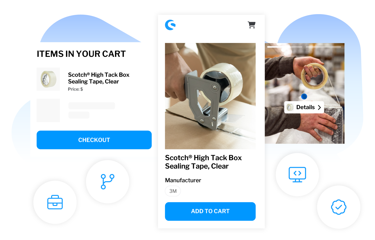 Ecommerce product page for shopping on different online channels, depicting business success with Shopware agency services
