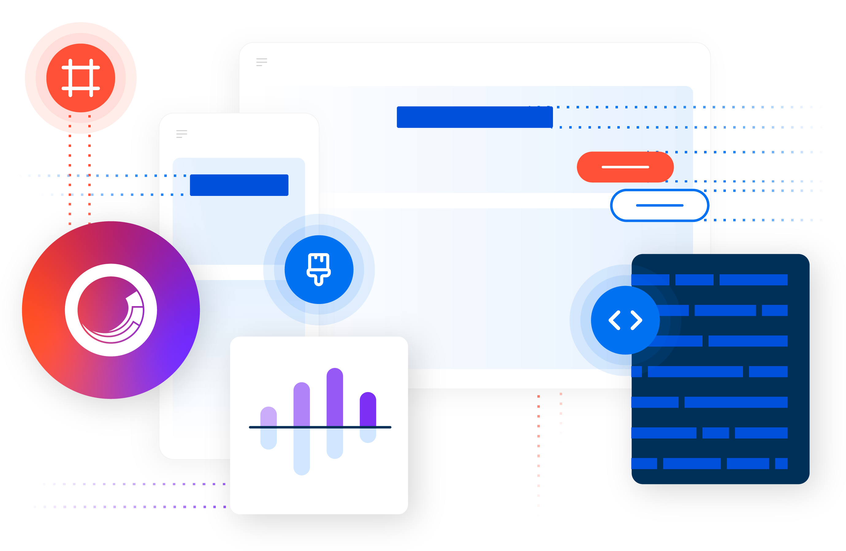 Illustration of Sitecore personalization and data driven digital experiences with digital agency implementation services