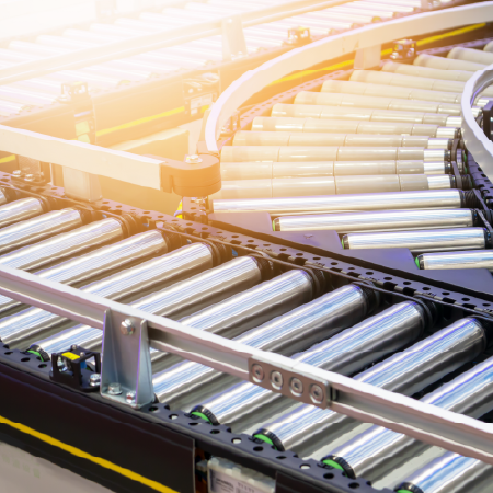 Industrial conveyor system, reflecting Livingston & Haven