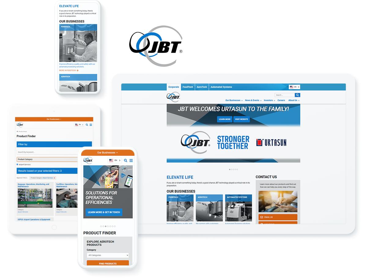 John Bean Technologies manufacturing web design