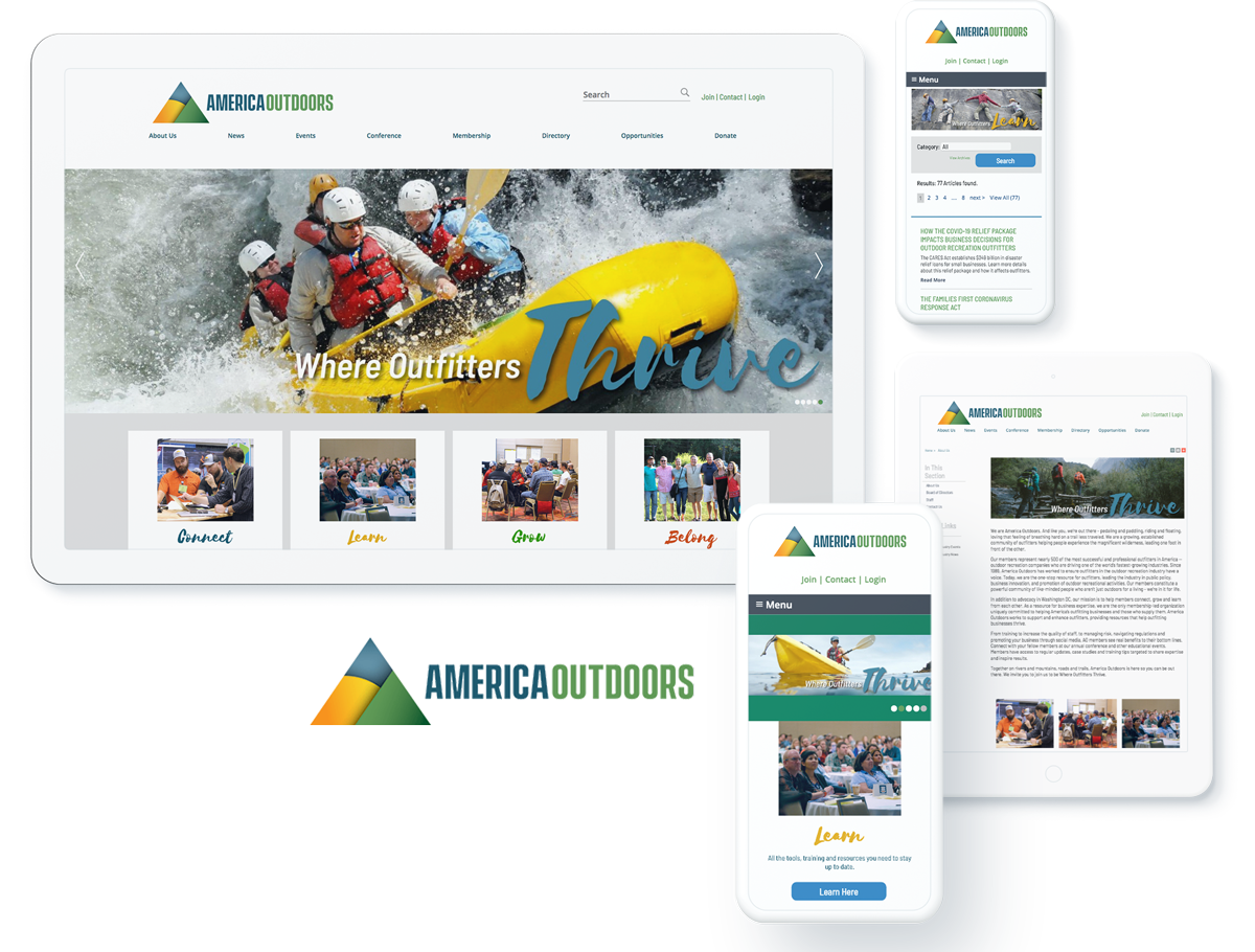 America Outdoors Web Design