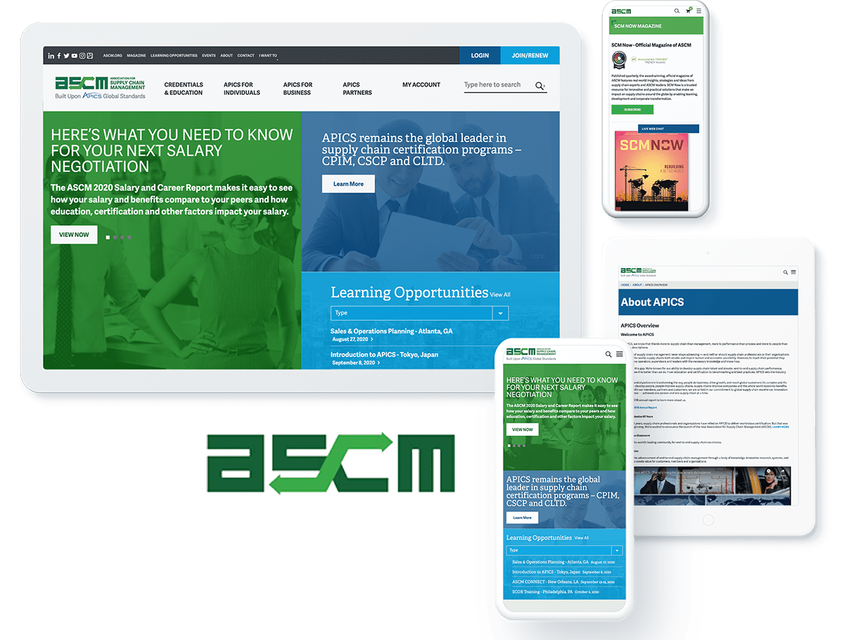 ASCM web design and development
