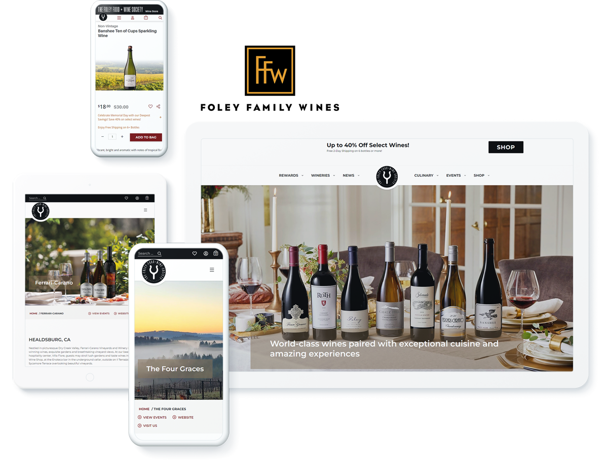 Foley Family Wines Web Design and Development on Salesforce