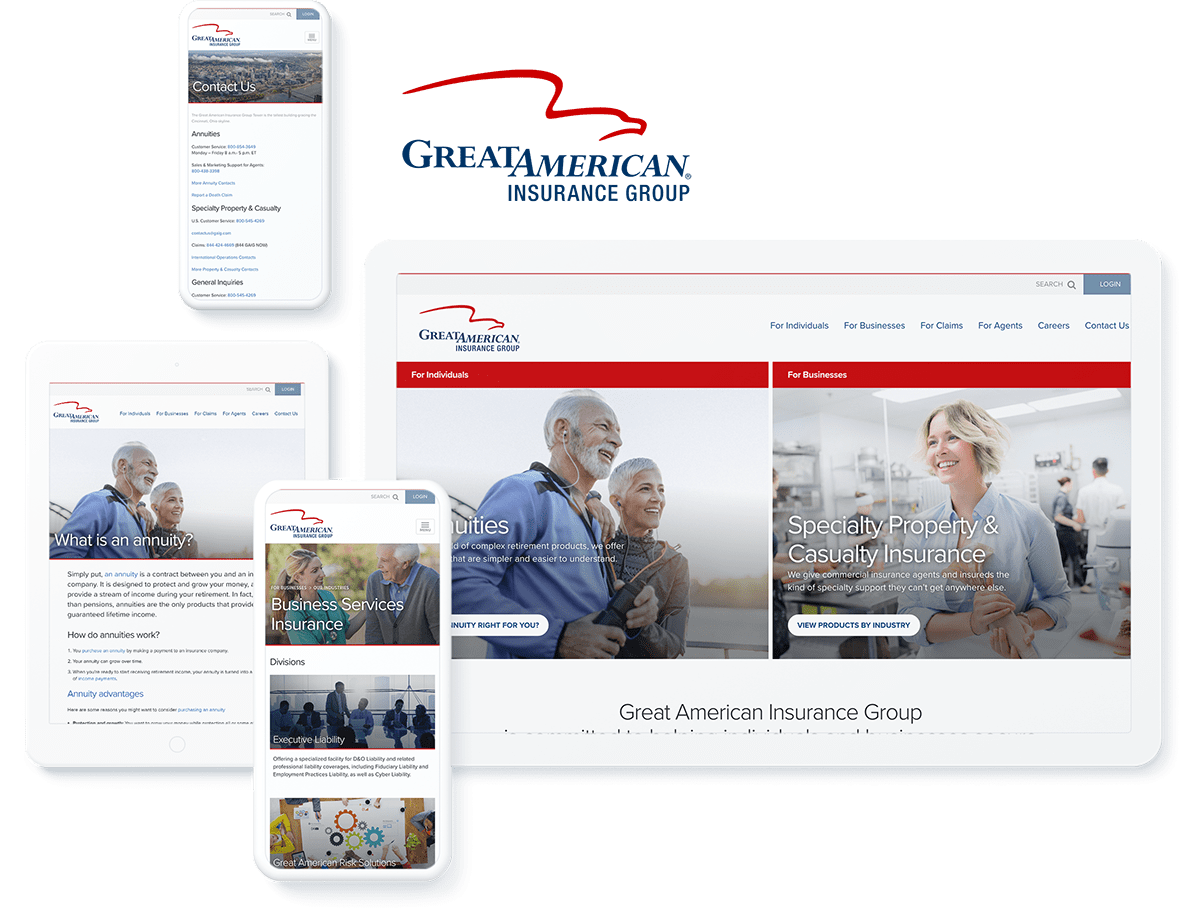 Great American Insurance Web Design and Development
