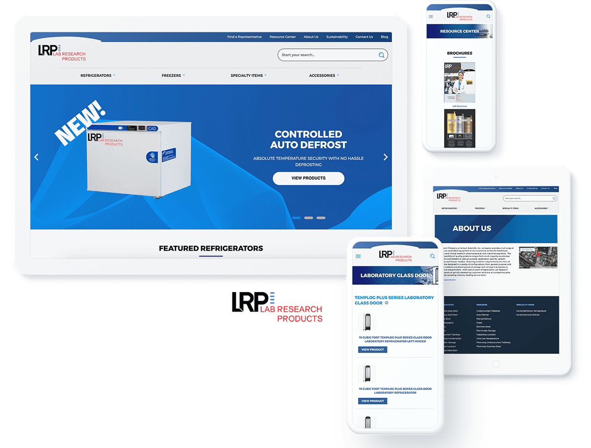Lab Research Products web design and development