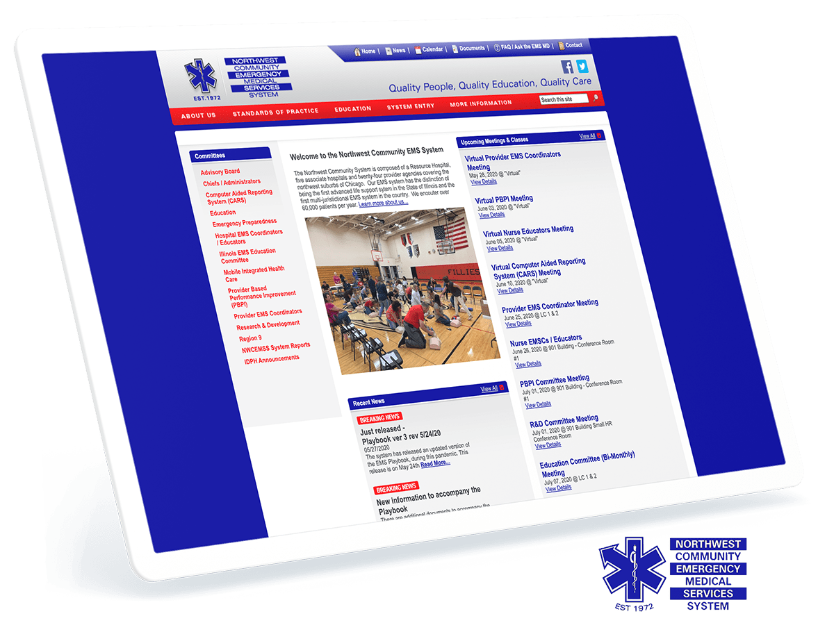 Northwest Community Emergency Medical System web design