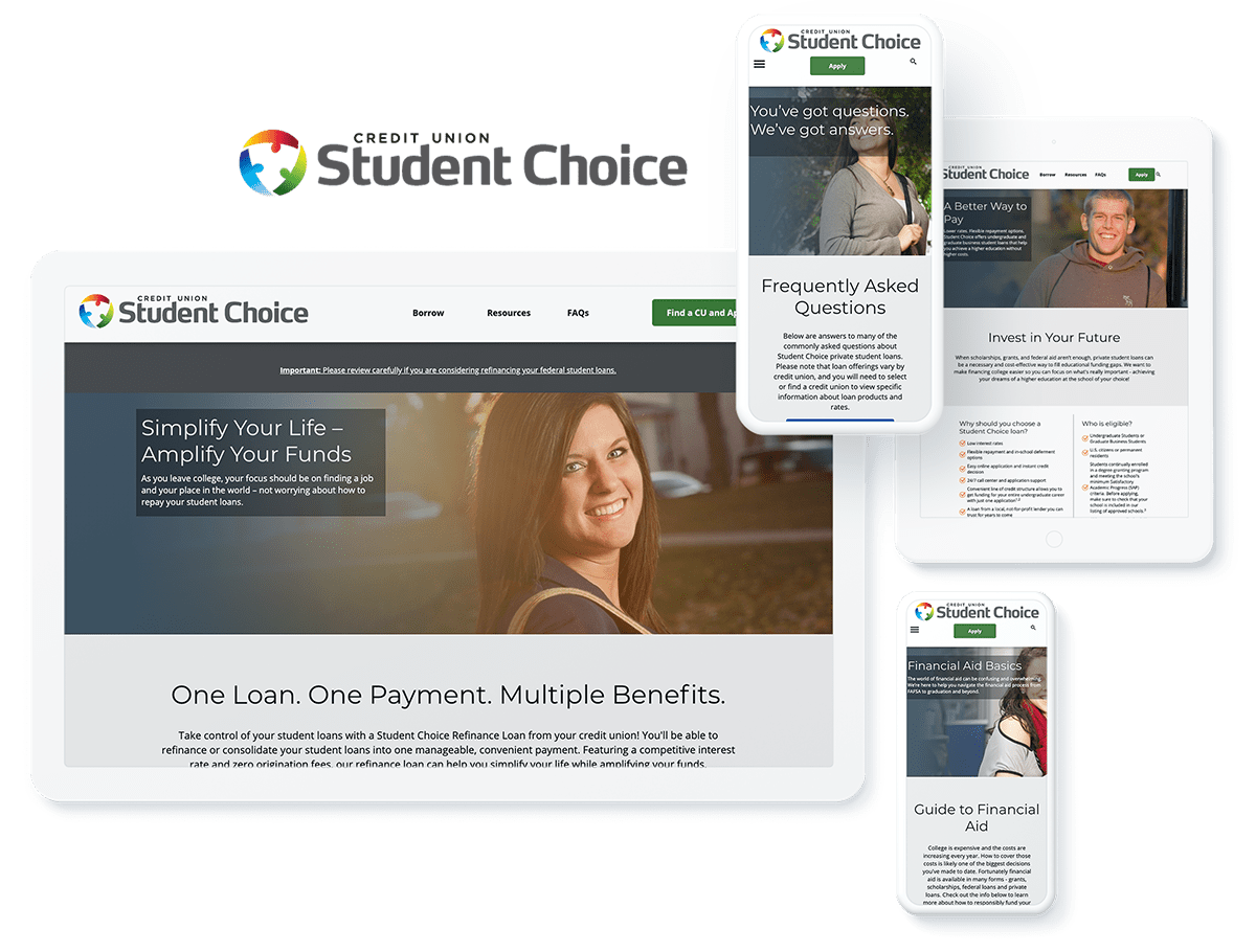 Student Choice Credit Union Web Design and Development