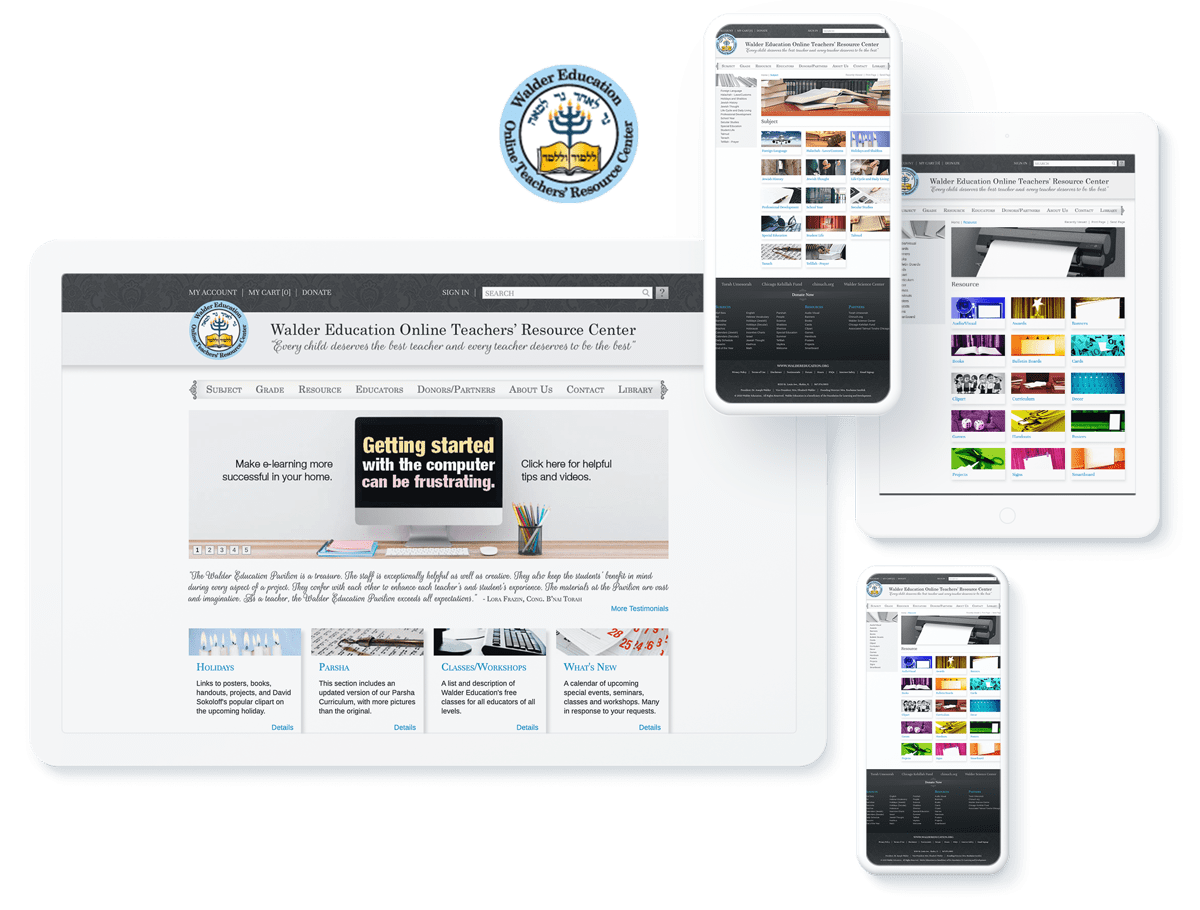 Walder Education website design and development